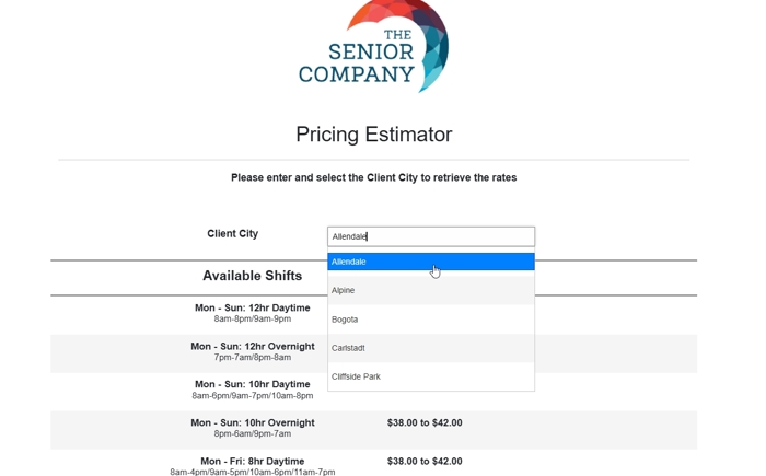 Pricing Estimator